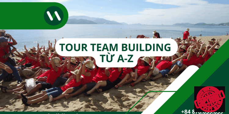 Hình ảnh một đoàn khách lớn đang tham gia tour team building trọn gói thành công, thể hiện sự đoàn kết và quy mô của chương trình.