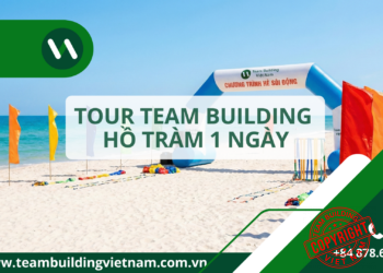 Khung cảnh bãi biển Hồ Tràm tuyệt đẹp, địa điểm lý tưởng cho tour team building Hồ Tràm 1 ngày đầy năng lượng.