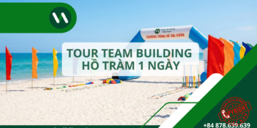 Khung cảnh bãi biển Hồ Tràm tuyệt đẹp, địa điểm lý tưởng cho tour team building Hồ Tràm 1 ngày đầy năng lượng.