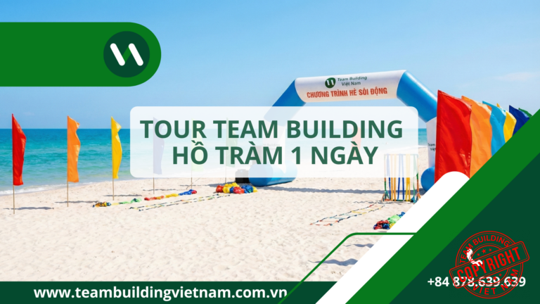 Khung cảnh bãi biển Hồ Tràm tuyệt đẹp, địa điểm lý tưởng cho tour team building Hồ Tràm 1 ngày đầy năng lượng.