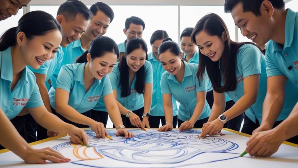 Hoạt động team building được thiết kế phù hợp cho mọi đối tượng tham gia, từ nhân viên trẻ đến cấp quản lý