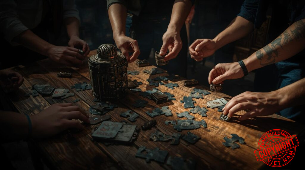 Team Building Cho Dân IT - Thử thách giải mã trong trò chơi Escape Room, một hoạt động team building cực kỳ phù hợp để kích thích tư duy logic của dân IT.