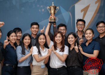 Team Building Cho Sales - Đội ngũ sales đang ăn mừng chiến thắng sau một chương trình team building thành công, thể hiện tinh thần chiến binh và sẵn sàng chinh phục mục tiêu.