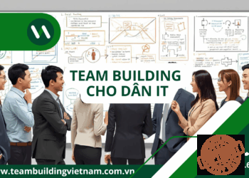 Team Building Cho Dân IT - Một đội ngũ IT đang hợp tác giải quyết một thử thách logic trong chương trình team building được thiết kế riêng cho dân công nghệ.