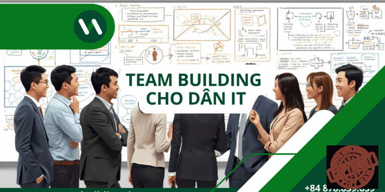Team Building Cho Dân IT - Một đội ngũ IT đang hợp tác giải quyết một thử thách logic trong chương trình team building được thiết kế riêng cho dân công nghệ.