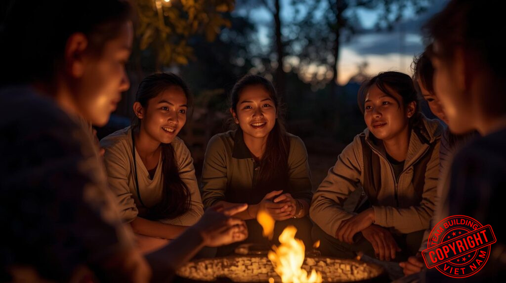 Hoạt động team building lắng đọng giúp xây dựng 'An toàn tâm lý' (Psychological Safety), cho phép các thành viên cởi mở chia sẻ.