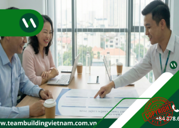 Buổi tư vấn và thảo luận về báo giá tổ chức team building trọn gói giữa doanh nghiệp và đơn vị tổ chức chuyên nghiệp.
